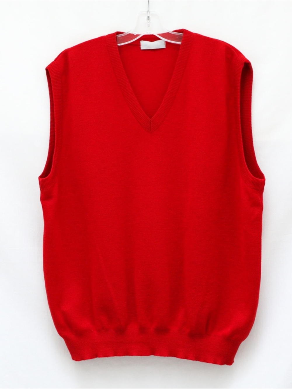 Vintage Freeline Denmark men's red vest classic office sleeveless sweater XXL